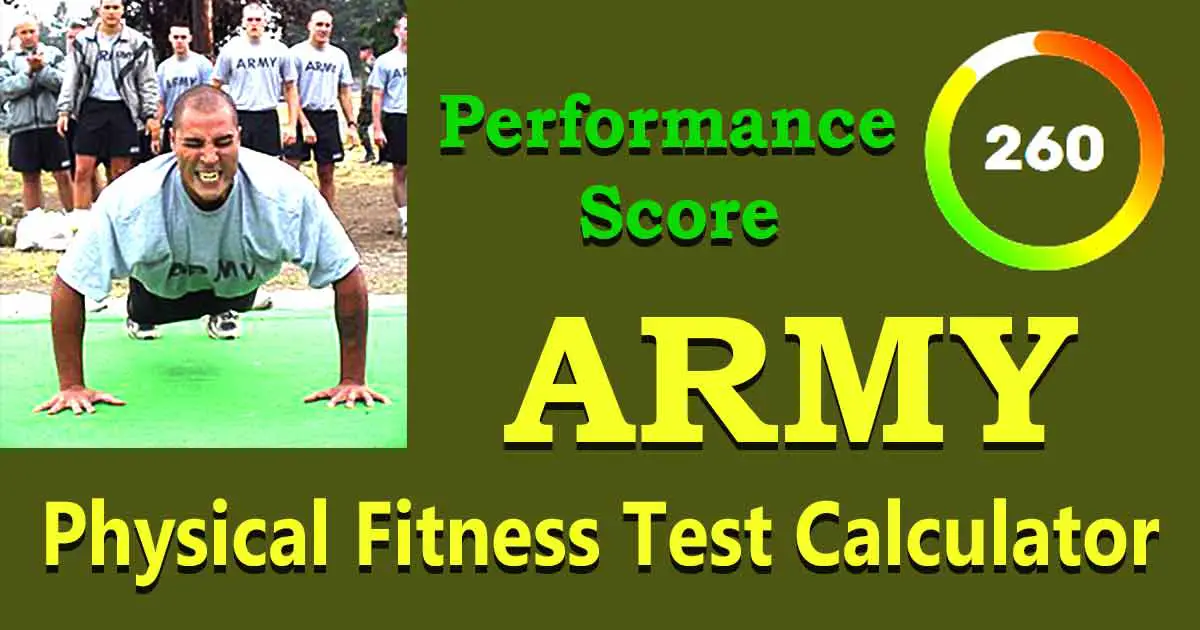 Army Physical Fitness Test Calculator