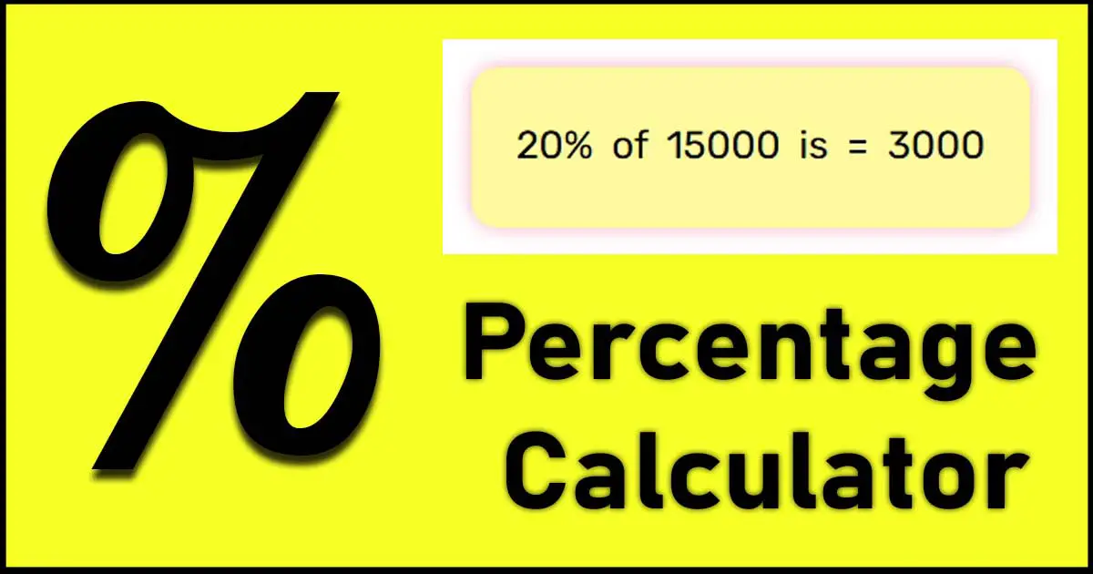 Percentage calculation online