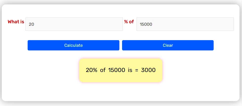 Percentage Calculator Online